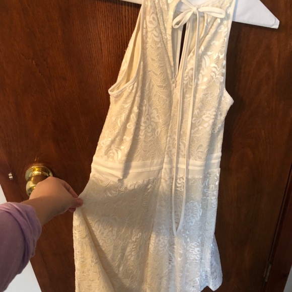 Kate Kasin Vintage Halter Sleeveless Swing Dress Keyhole Lace A-line dress - Picture 4 of 6